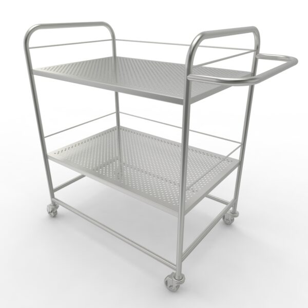 Cart with Perforated Shelves|