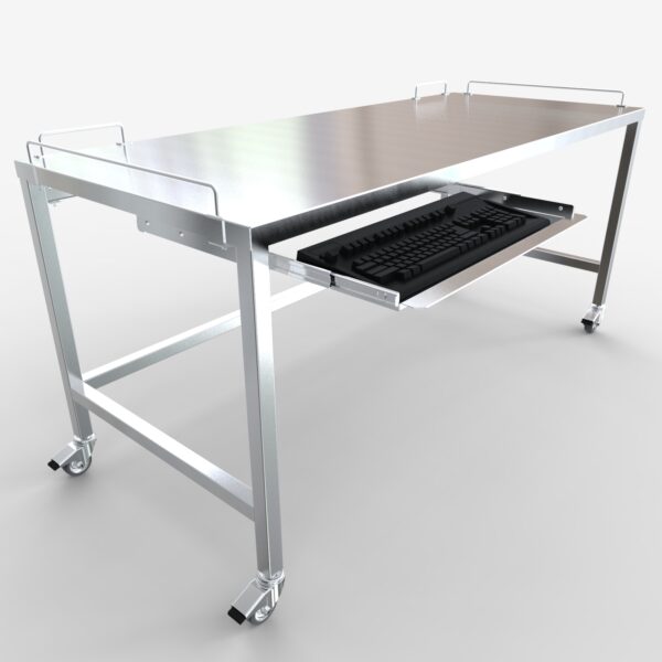 Solid Top Table w/ Rails|