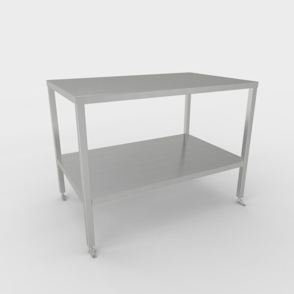Solid Table w/ Shelf|