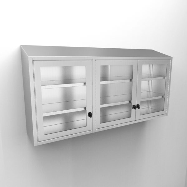 3-Door Glass Door Cabinet|